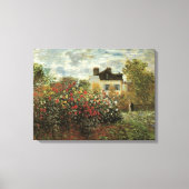Monet's tuin in Argenteuil door Claude Monet Canvas Afdruk (Voorkant)