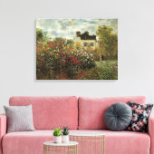 Monet's tuin in Argenteuil door Claude Monet Canvas Afdruk (Insitu (Woonkamer))