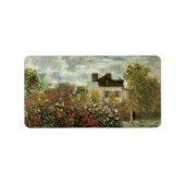 Monet's tuin in Argenteuil door Claude Monet Etiket (Voorkant)
