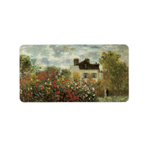 Monet's tuin in Argenteuil door Claude Monet Etiket