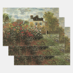 Monet's tuin in Argenteuil door Claude Monet Inpakpapier Vel