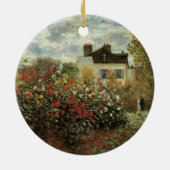 Monet's tuin in Argenteuil door Claude Monet Keramisch Ornament (Achterkant)