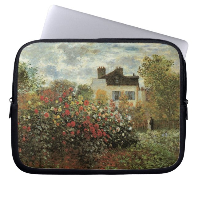Monet's tuin in Argenteuil door Claude Monet Laptop Sleeve (Voorkant)