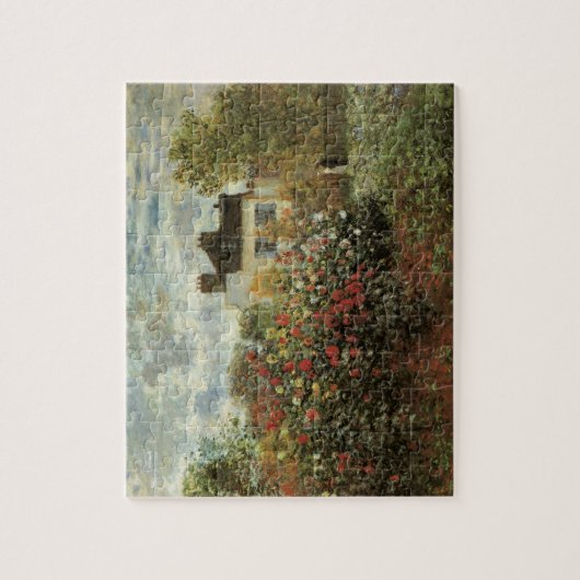 Monet's tuin in Argenteuil door Claude Monet Legpuzzel (Verticaal)