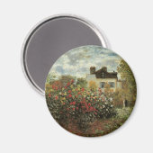 Monet's tuin in Argenteuil door Claude Monet Magneet (Voorkant / Achterkant)