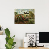 Monet's tuin in Argenteuil door Claude Monet Poster (Thuiskantoor)