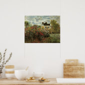 Monet's tuin in Argenteuil door Claude Monet Poster (Keuken)