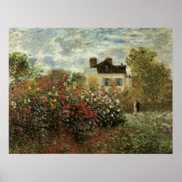 Monet's tuin in Argenteuil door Claude Monet Poster
