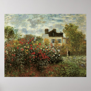 Monet's tuin in Argenteuil door Claude Monet Poster