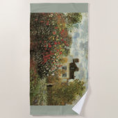 Monet's tuin in Argenteuil door Claude Monet Strandlaken (Voorkant)