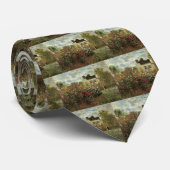 Monet's tuin in Argenteuil door Claude Monet Stropdas (Opgerold)