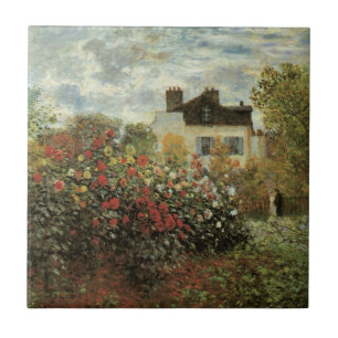 Monet's tuin in Argenteuil door Claude Monet Tegeltje