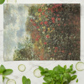 Monet's tuin in Argenteuil door Claude Monet Theedoek (Gevouwen)