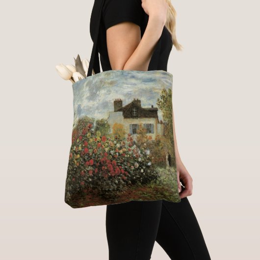 Monet's tuin in Argenteuil door Claude Monet Tote Bag (Dichtbij)