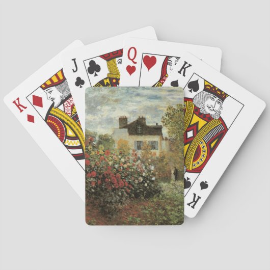 Monets tuin in Argenteuil van Claude Monet Pokerkaarten (Achterkant)