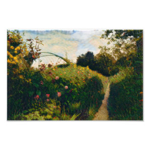 Monet's tuin in de zomer foto afdruk