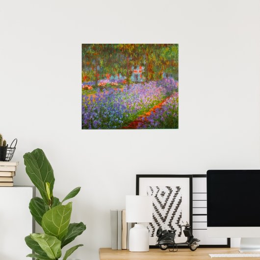 Monet's tuin van Claude Monet Poster (Thuiskantoor)