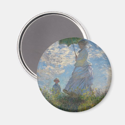 Monet's Vrouw met een parasol Magneet (Voorkant / Achterkant)
