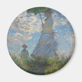 Monet's Vrouw met een parasol Magneet (Voorkant)