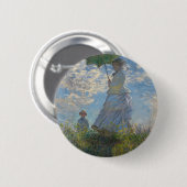 Monet's Vrouw met een parasol Ronde Button 5,7 Cm (Voorkant /achterkant)
