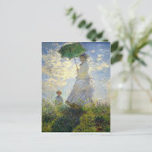 Monet's vrouw met een parasol (The Stroll / Walk) Briefkaart (Staand voorkant)