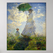 Monet's vrouw met een parasol (The Stroll / Walk) Poster (Voorkant)