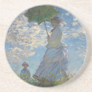Monet's Vrouw met een parasol Zandsteen Onderzetter