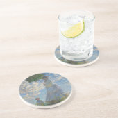 Monet's Vrouw met een parasol Zandsteen Onderzetter (Zijkant)