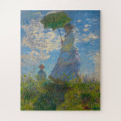 Monet's Vrouw met Parasol Legpuzzel (Verticaal)