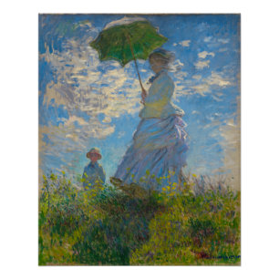Monet's Vrouw met Poster van Parasol