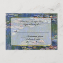 Monet's Water Lelies RSVP Response Kaart