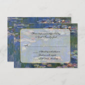 Monet's Water Lelies RSVP Response Kaart (Voorkant / Achterkant)