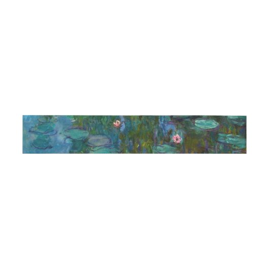 Monet's Water Lelies waterverf Bloemenbruiloft Uitnodigingen Wikkel (Vlak)