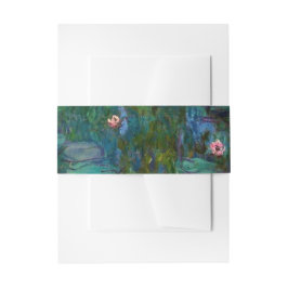 Monet's Water Lelies waterverf Bloemenbruiloft Uitnodigingen Wikkel