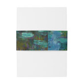 Monet's Water Lelies waterverf Bloemenbruiloft Uitnodigingen Wikkel (Achterkant Voorbeeld)