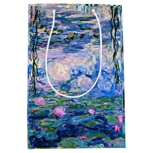 Monet's Water Lilies, 1919, Gift Bag Medium Cadeauzakje (Voorkant)