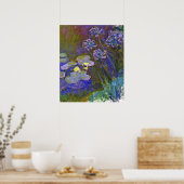 Monet's Water Lilies en Agapanthus Poster (Keuken)