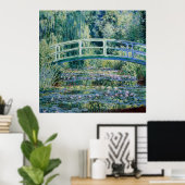 Monet's Water Lilies en Japanse brug Poster (Thuiskantoor)