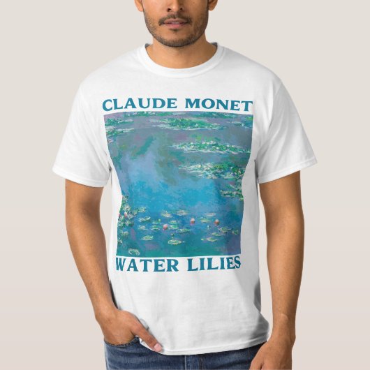 Monet's Water Lilies Modern Art Impressionism Pain T-shirt (Voorkant)