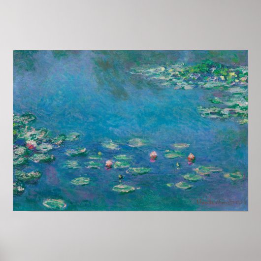 Monet's Water Lillies Vintage Poster (Voorkant)