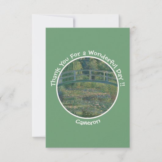 Monet's Water-Lily Pond en Footbridge Party Items Bedankkaart (Voorkant)