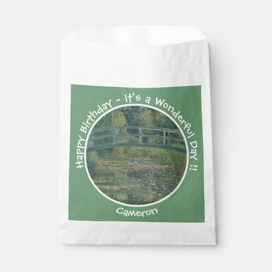 Monet's Water-Lily Pond en Footbridge Party Items Bedankzakje (Voorkant)