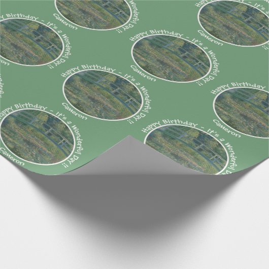 Monet's Water-Lily Pond en Footbridge Party Items Cadeaupapier (Hoek)