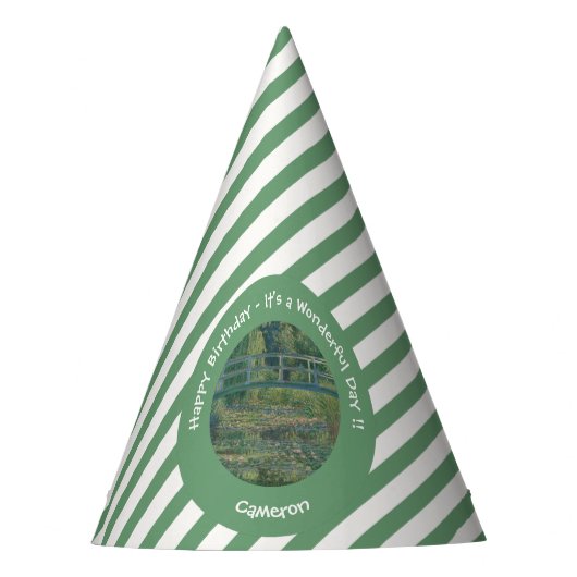 Monet's Water-Lily Pond en Footbridge Party Items Feesthoedjes (Voorkant)