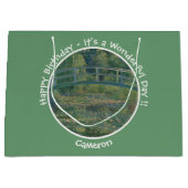 Monet's Water-Lily Pond en Footbridge Party Items Groot Cadeauzakje (Voorkant)