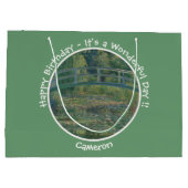 Monet's Water-Lily Pond en Footbridge Party Items Groot Cadeauzakje (Achterkant)