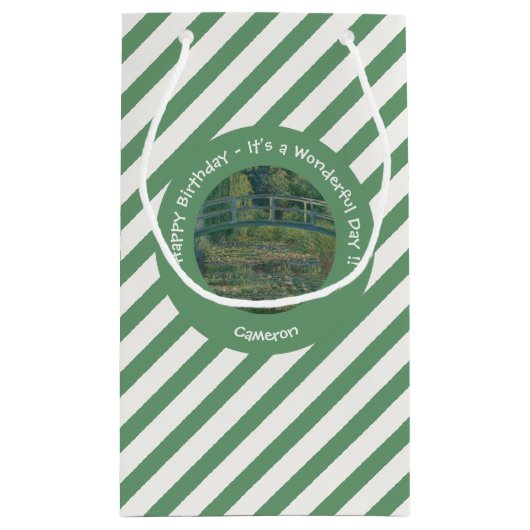 Monet's Water-Lily Pond en Footbridge Party Items Klein Cadeauzakje (Achterkant)