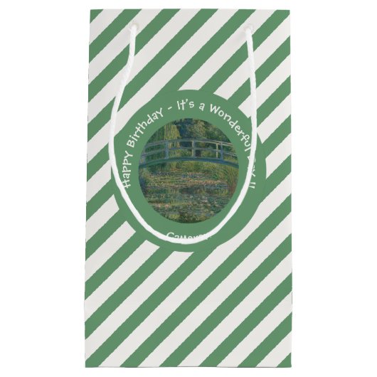 Monet's Water-Lily Pond en Footbridge Party Items Klein Cadeauzakje (Voorkant)