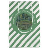 Monet's Water-Lily Pond en Footbridge Party Items Medium Cadeauzakje (Achterkant)