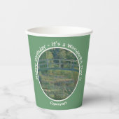 Monet's Water-Lily Pond en Footbridge Party Items Papieren Bekers (Voorkant)
